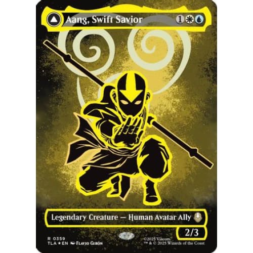 Aang, Swift Savior (Borderless) (Neon Ink Foil) (TLA-359) Foil