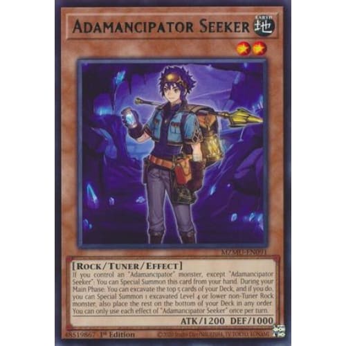 Adamancipator Seeker - MZMU-EN091 Rare 1st Edition