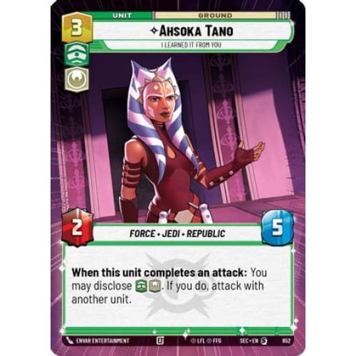 Ahsoka Tano - I Learned It from You (Hyperspace Foil) (852)  Foil