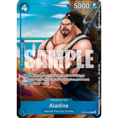 Aladine (Dash Pack) OP14-043 R The Azure Sea's Seven  Foil