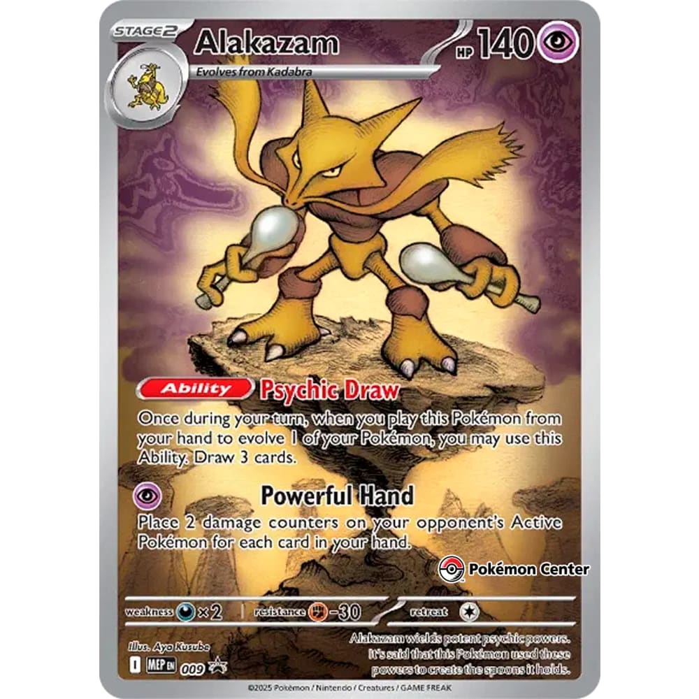 Alakazam - 009 (Pokemon Center Exclusive) (9) Promo Holofoil