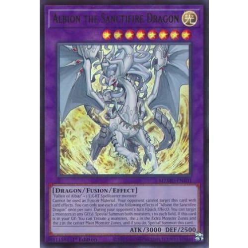 Albion the Sanctifire Dragon - MZMU-EN101 Ultra Rare 1st Edition