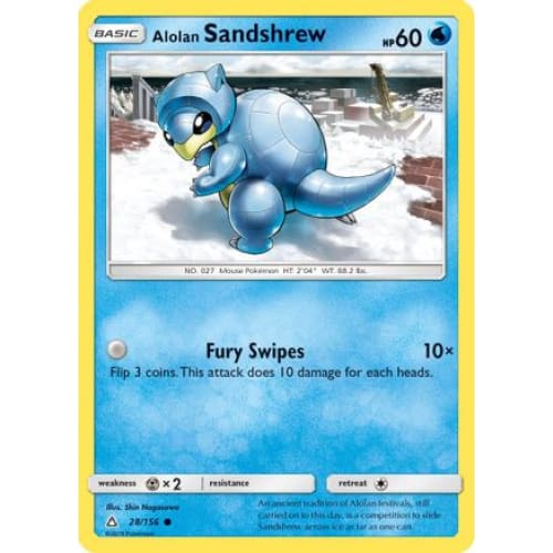 Alolan Sandshrew (28) Common Reverse Holofoil