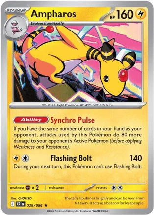 Ampharos - 029/086 (29) Rare Classic Holofoil