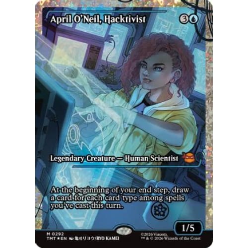 April O'Neil, Hacktivist (0292) (Showcase) (Fracture Foil) (TMT-292) Foil