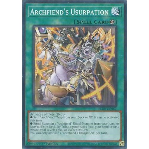 Archfiend's Usurpation - BLZD-EN067 Common / Short Print 1st Edition