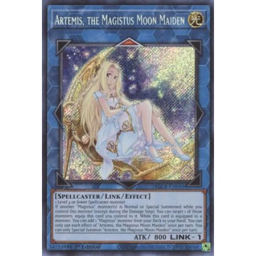 Artemis, the Magistus Moon Maiden - BLCR-EN095 Secret Rare 1st Edition