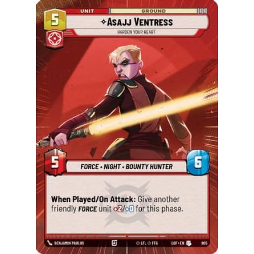 Asajj Ventress - Harden Your Heart (Hyperspace Foil) (905)  Foil