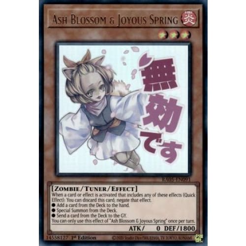 Ash Blossom & Joyous Spring - RA05-EN091 Ultra Rare 1st Edition