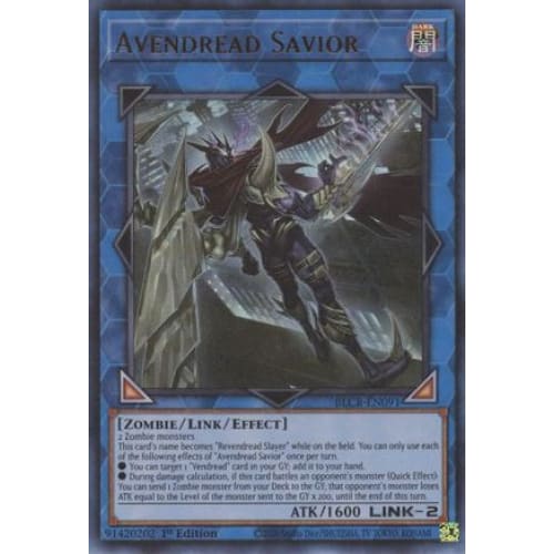 Avendread Savior - BLCR-EN091 Ultra Rare 1st Edition