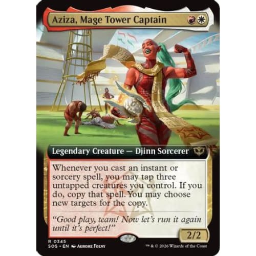Aziza, Mage Tower Captain (Extended Art) (SOS-345) Foil