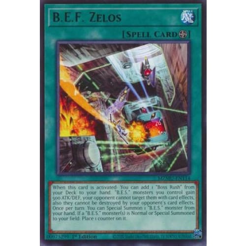 B.E.F. Zelos - MZMU-EN114 Rare 1st Edition