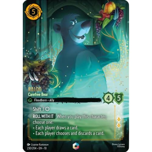 Baloo - Carefree Bear (Enchanted) (230/204) - Whispers in the Well Holofoil