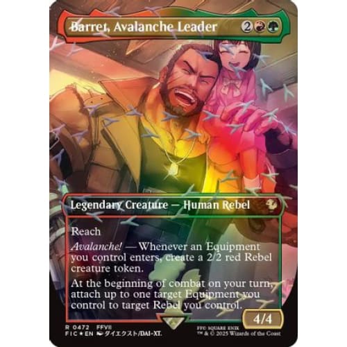 Barret, Avalanche Leader (Borderless) (Chocobo Track Foil) (FIC-472) Foil