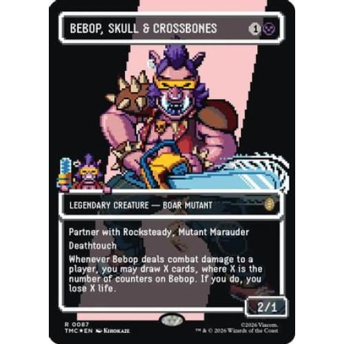 Bebop, Skull & Crossbones (Borderless) (Surge Foil) (TMC-087) Foil