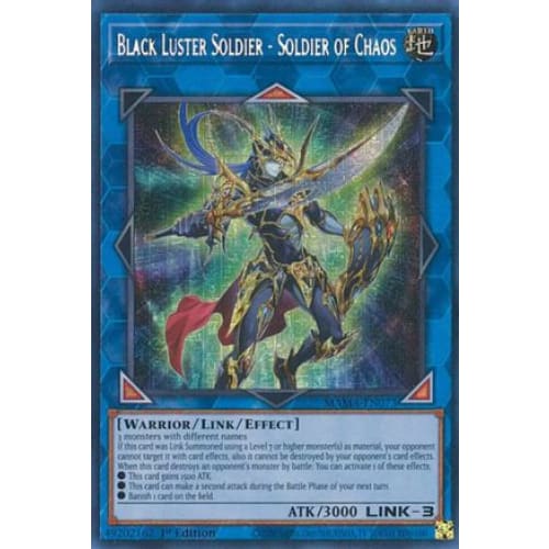 Black Luster Soldier - Soldier of Chaos (Secret Pharaoh's Rare) - MAMA-EN073 Secret Pharaoh’s Rare 1st Edition