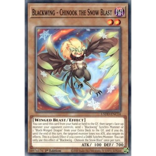 Blackwing - Chinook the Snow Blast - L5DD-ENC14 Common / Short Print 1st Edition