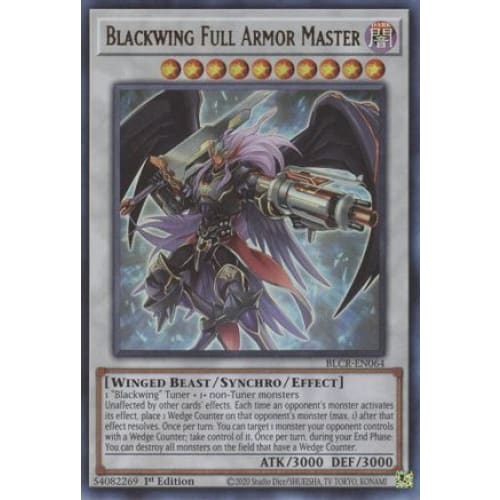 Blackwing Full Armor Master - BLCR-EN064 Ultra Rare 1st Edition