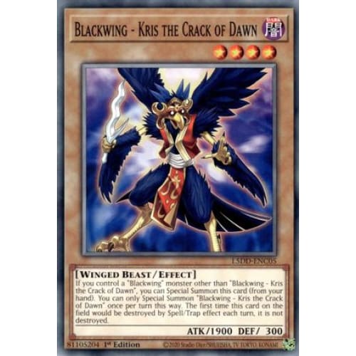 Blackwing - Kris the Crack of Dawn - L5DD-ENC05 Common / Short Print 1st Edition
