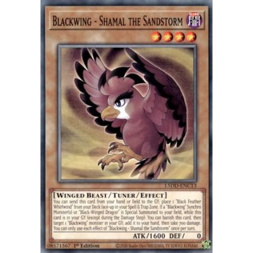 Blackwing - Shamal the Sandstorm - L5DD-ENC13 Common / Short Print 1st Edition