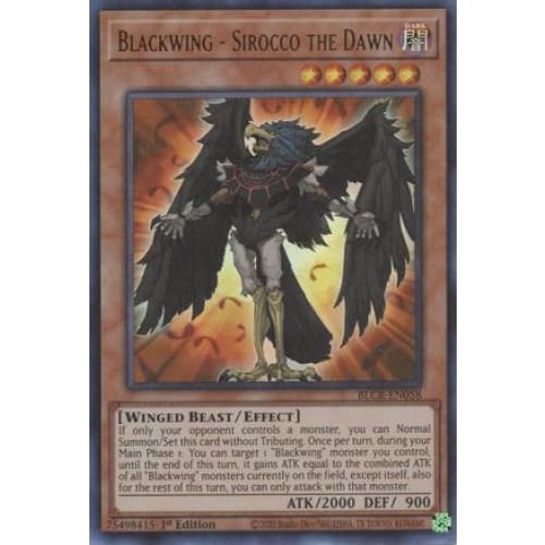Blackwing - Sirocco the Dawn - BLCR-EN058 Ultra Rare 1st Edition