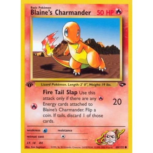 Blaine's Charmander (60) Common 1st Edition