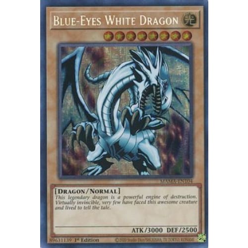 Blue-Eyes White Dragon (Secret Pharaoh's Rare) - MAMA-EN104 Secret Pharaoh’s Rare 1st Edition
