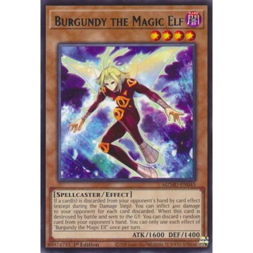 Burgundy the Magic Elf - MZMU-EN045 Rare 1st Edition