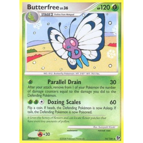 Butterfree (14) Rare Classic Reverse Holofoil