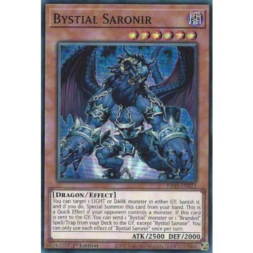 Bystial Saronir - RA05-EN023 Super Rare 1st Edition