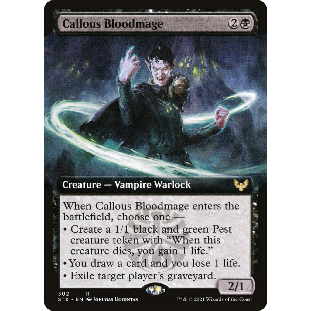 Callous Bloodmage (Extended Art) (STX-302): (Extended Art) Foil