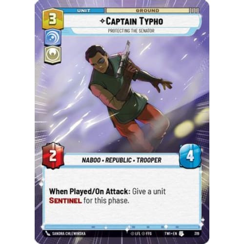 Captain Typho - Protecting the Senator (Hyperspace) (319)  Foil