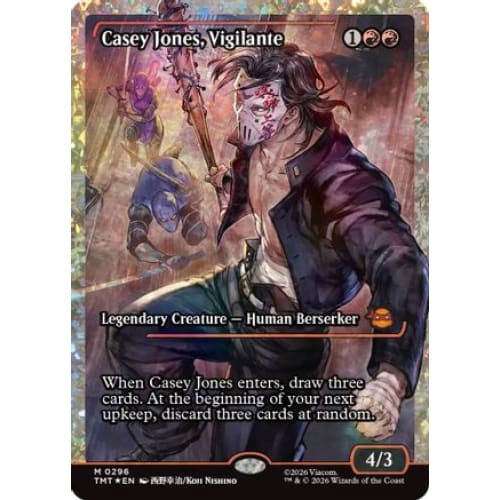 Casey Jones, Vigilante (0296) (Showcase) (Fracture Foil) (TMT-296) Foil