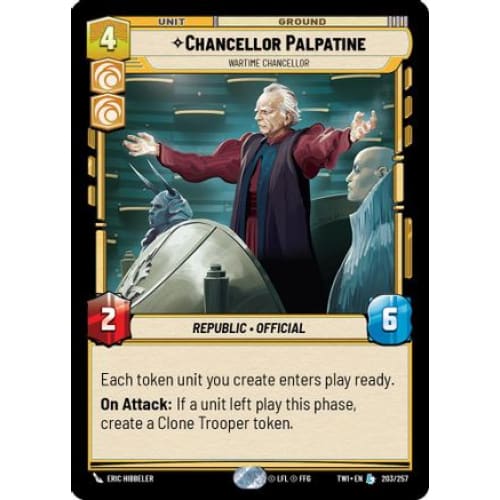 Chancellor Palpatine - Wartime Chancellor (203/257)  Foil