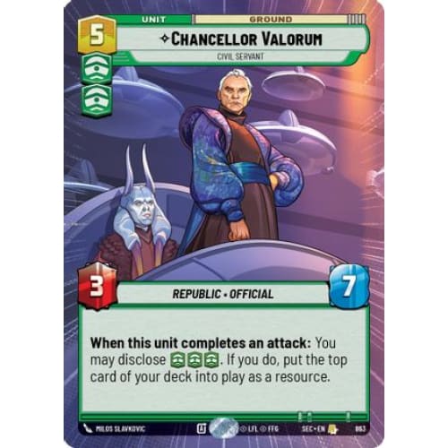Chancellor Valorum - Civil Servant (Hyperspace Foil) (863)  Foil