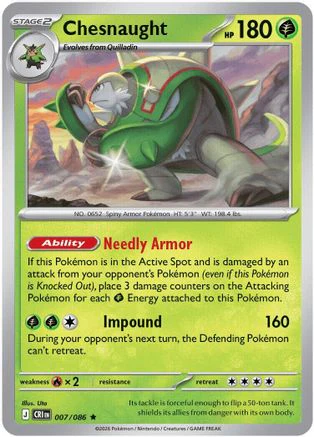 Chesnaught (7) Rare Classic Holofoil