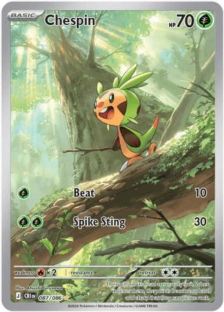 Chespin - 087/086 (87) Illustration Rare Holofoil
