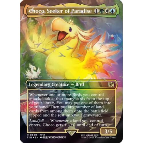 Choco, Seeker of Paradise (Borderless) (Chocobo Track Foil) (FIN-569) Foil