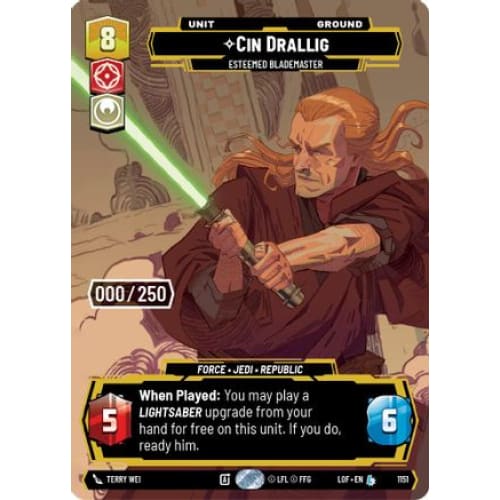 Cin Drallig - Esteemed Blademaster (Serialized) (1151)  Foil