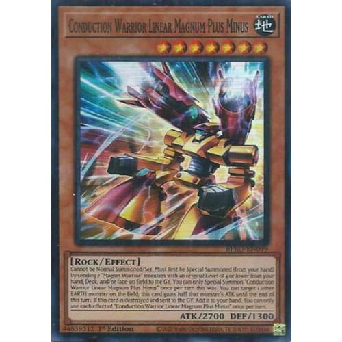 Conduction Warrior Linear Magnum Plus Minus - BPRO-EN099 Super Rare 1st Edition