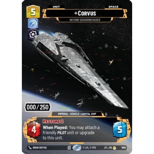 Corvus - Inferno Squadron Raider (Serialized) (1088)  Foil