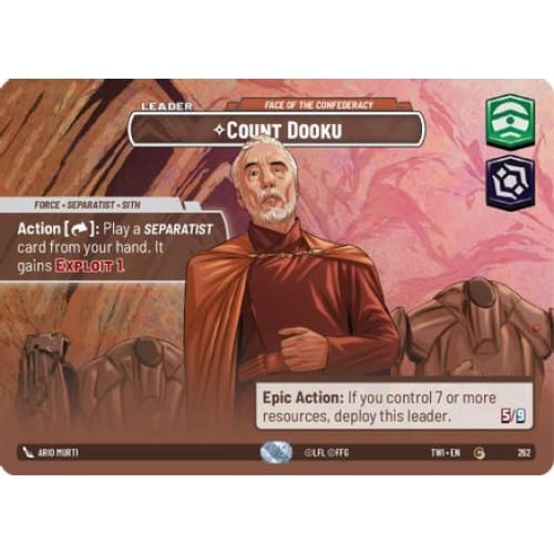 Count Dooku - Face of the Confederacy (Showcase) (262)  Foil