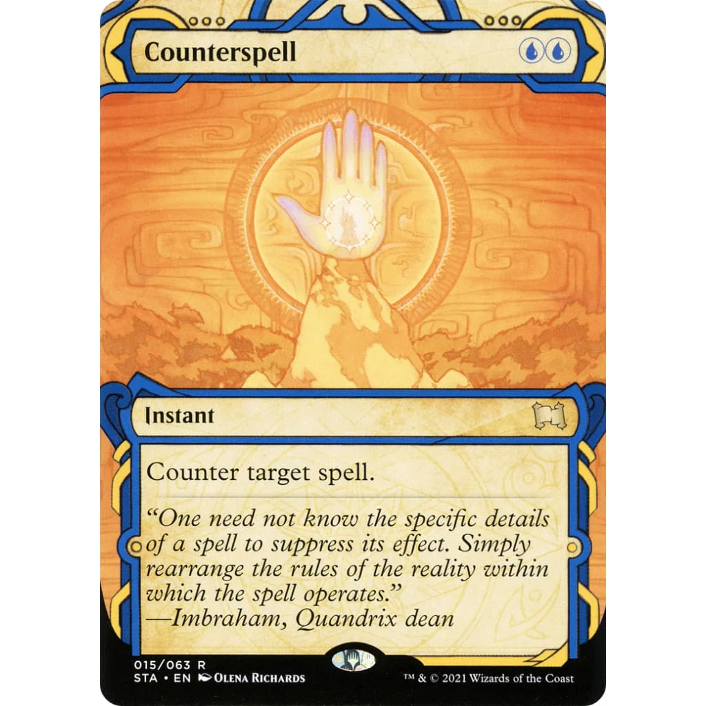Counterspell (STA-015): (Showcase) (Borderless) Foil