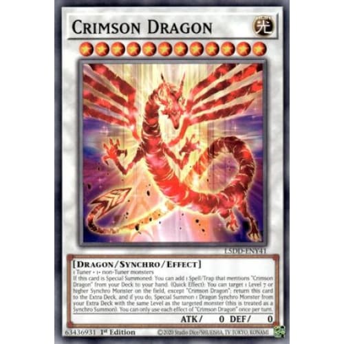 Crimson Dragon - L5DD-ENY41 Common / Short Print 1st Edition