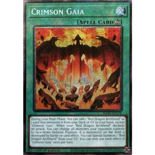 Crimson Gaia (Starlight Rare) - RA05-EN070 Starlight Rare 1st Edition
