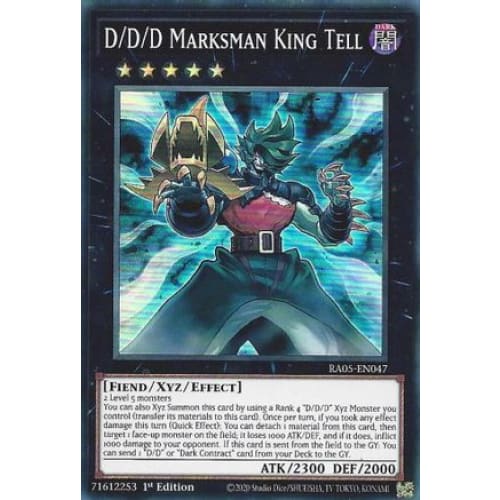 D/D/D Marksman King Tell - RA05-EN047 Super Rare 1st Edition