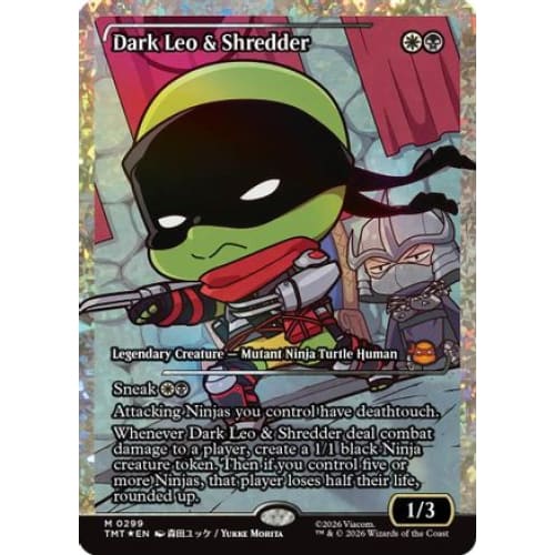 Dark Leo & Shredder (Showcase) (Fracture Foil) (TMT-299) Foil