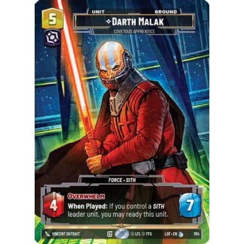 Darth Malak - Covetous Apprentice (Prestige Foil) (1114)  Foil