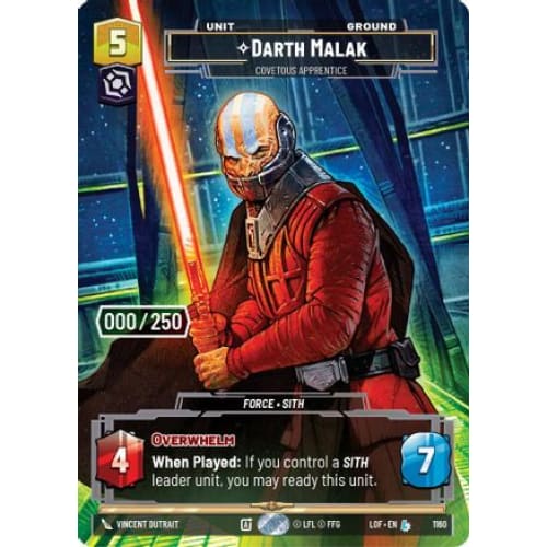 Darth Malak - Covetous Apprentice (Serialized) (1160)  Foil