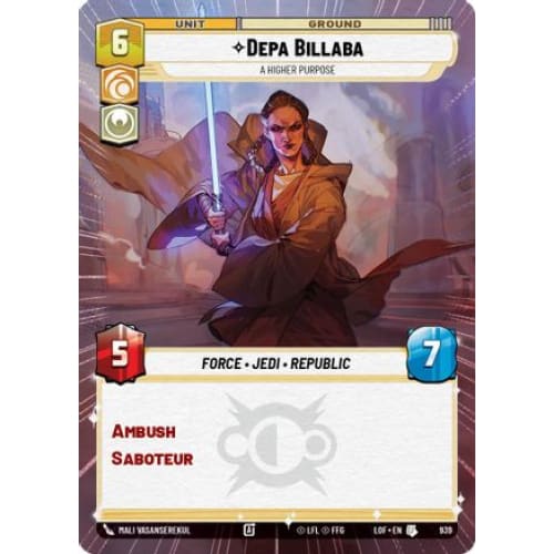 Depa Billaba - A Higher Purpose (Hyperspace Foil) (939)  Foil